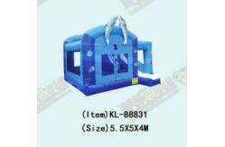 China 0.55mm PVC Inflatable Obstacles Course For Amusement Parks supplier