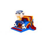 Football Inflatable Bouncer Combo With Slide For Outdoor Kids Castle Jumping Trampoline for sale
