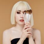 Jessup Luxury Light Gray Comprehensive Eye and Face Brush Set 14pcs T329