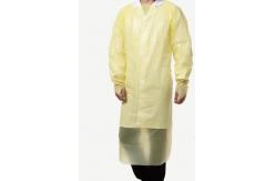 China 35-60G Polyethylene Disposable Isolation Gowns Yellow 110x193CM Gowns With Open Cuff supplier