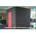 Advertising Booth Displays Black Led Inflatable Photo Booth Large Square For Wedding for sale