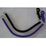 Plastic Spiral Cansion Key Coil Chain Black Purple Long Tether Leash for sale