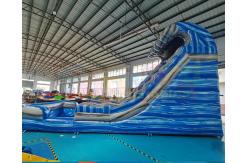 China Adult Kids Playground Bouncer Inflatable Water Slide With Pool supplier