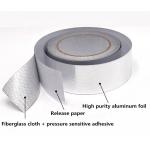 Laminated Aluminum Foil Glass Cloth Tape Self Adhesive Aluminium Foil Tape for sale