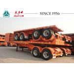 20FT/ 40FT Flatbed Container Trailers , Dropside Flatbed Tractor Trailer for sale