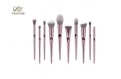 China Soft Touch Electroplating 18.8CM 10 Piece Brush Set supplier