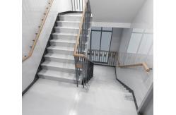 China High Glossy Stair Ceramic Tiles Staircase Carrara White Porcelain Tiles supplier