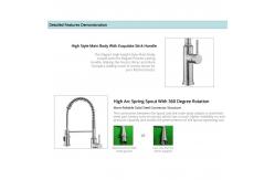 China Solid Stainless Steel Spring Coil Kitchen Faucet OEM Water Saving Aerated Stream Flow supplier