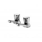 Bristan VAC 1/2 C MT Club Basin Taps With Metal Heads Chrome Plated for sale