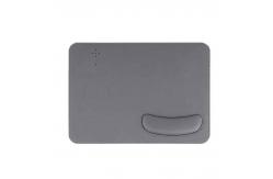 China Custom Logo PU Leather Mouse Pad Wireless Charger With Wrist Rest supplier