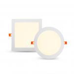 7-18 Watt LED Panel Downlight , Round Square Flat Panel LED Lights With Driver for sale