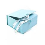 custom blue baby clothes gift box  luxury baby shoes paper cap box hinged hat box for sale