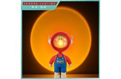 China 20cm ABS Silicone Robot Projector Night Light For Kids supplier