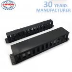 Plastic Networking Horizontal Cable Manager 19 Inch 2u 12 Ports Rack Mount for sale
