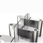 Glass Optical Sliding Turnstile 4 Pair Infrared Sensors Anti Intrusion Anti Trailing for sale