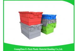 China Nestable heavy duty plastic storage containers with attached lids stackable supplier