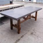 Rectangular Shape Concrete Dinning Table For Patio Garden Home GRC tables