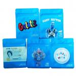 Plastic Child Resistant Stand Up Pouch Biodegradable Flower Packaging Bags 3.5g Size for sale