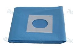 China Sterile Blue SMS Disposable Surgical Drapes Utility Drape With Slotted Hole / Adhesive Tape supplier