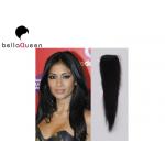 Smooth Natural Black Malaysian Real Human Hair Lace Closure Straight for sale