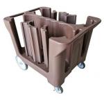 NSF Mobile Dish Caddy Cart With Divider Dual Handles