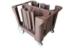 China NSF Mobile Dish Caddy Cart With Divider Dual Handles supplier