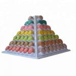 Multifunction 31cm Tall Plastic Macaron Packaging French Macarons Stand for sale