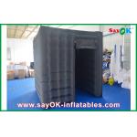 Professional Photo Studio Black Waterproof Cube Photo Booth Inflatable 1 Door Curtain For Event for sale