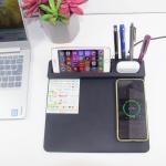 Wireless Charging Mouse Pad Fast Charging Multifunctional Mouse Pad pu leather mouse pad