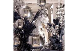 China PVC Sphere Inflatable Mirror Ball Floating Silver Holiday Nightclub supplier