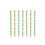 Green Bamboo Disposable Paper Straws Smooth Thick Multi Layered Water Resistant for sale