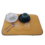 Soft Green and Yellow Combined Kitchen Microfiber Dish Drying Mat for sale