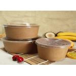 Customized Kraft Salad Fruit Food Paper Dessert Bowls With PLA Coating for sale