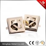 China High quality gold star shape turn lock handbag buckle,31.05mm button manufacturer