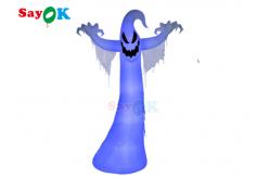 China Tarpaulin Inflatable Holiday Decorations Halloween Blow up Led White Ghost supplier
