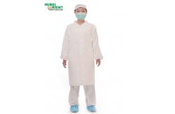 China Breathable Tyvek Disposable Lab Coats With Shirt Collar supplier