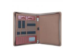 China Handheld Executive Leather Business Portfolio Portable Multipurpose With Power Bank supplier