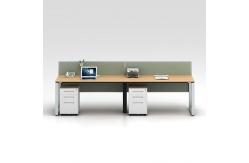 China 2 Person Modular Working Table Size 2400mm With Fabric Partition supplier