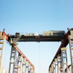 Lifting / Moving Double Beam Overhead Crane , Gear Motor Overhead Bridge Crane for sale