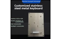 China Customized stainless steel metal button metal keyboard, waterproof, dustproof, and bacteria resistant keyboard supplier