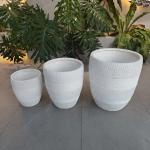 Powder Coated Fiber Clay Planters For Patio Garden Cottage for sale