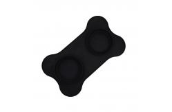 China Portable Silicone Collapsible Double Dog Bowl Tray For Feeding supplier