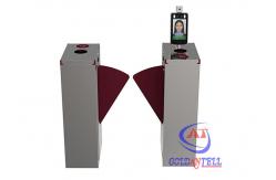 China Pedestrian Flap Turnstile Barrier Security Barrier Gate With Facial Recognition supplier