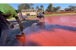 China Spray Coat System Athletic Track elastic Synthetic Plastic Rubber Track supplier