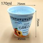 Shrink Label Plastic Yogurt Cups 5.7oz 170ml Disposable Frost Resistance for sale