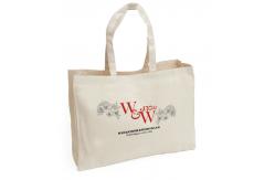 China Eco Friendly Printed Cotton Canvas Totes Bulk Bag With Double Handles supplier