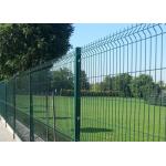 Green Pvc Coated Welded Wire Mesh Fence / 3D Curved Wire Mesh Fencing
