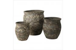 China Stylish Cement GRC Planter Pots Frost Proof With Drainage Holes supplier