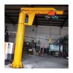 Warehouse Floor Mounted Jib Crane 360 Degree Rotation With Electric Hoist for sale