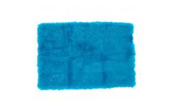 China Deep Blue Colour Polyester Area Rugs / Faux Sheepskin Area Rug supplier